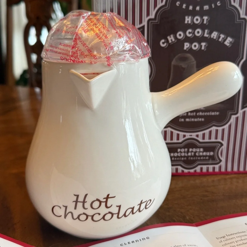 Williams Sonoma Hot Chocolate Pot Frother NEW